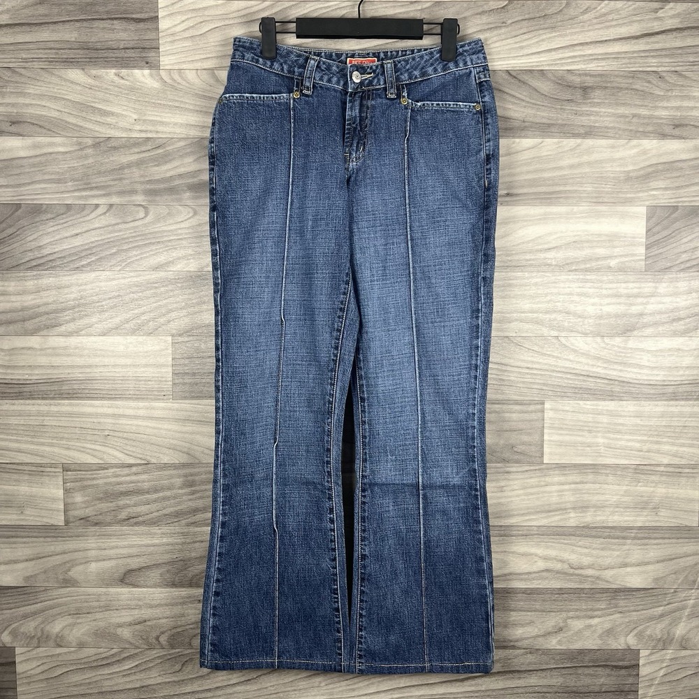 BKE Diva Boot Cut Jeans Womens 29 Blue Denim Low Rise Medium Wash Festival Retro
